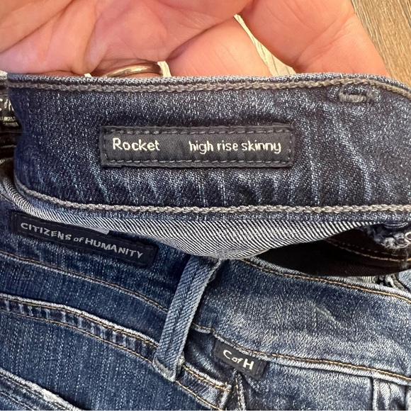 citizen of humanity rocket high rise skinny with bottom studs SZ 28/6 - Picture 8 of 12